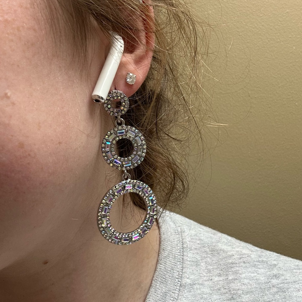 Large triple circle earrings
